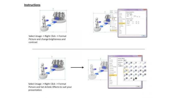 Business Model Strategy 3d Man Join His Team Concepts