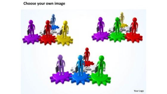 Business Network Diagram Wheel On White Change Background PowerPoint Teamwork Templates