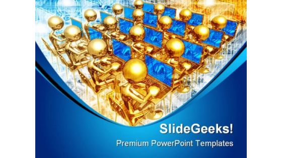 Business Networking Computer PowerPoint Templates And PowerPoint Backgrounds 0811