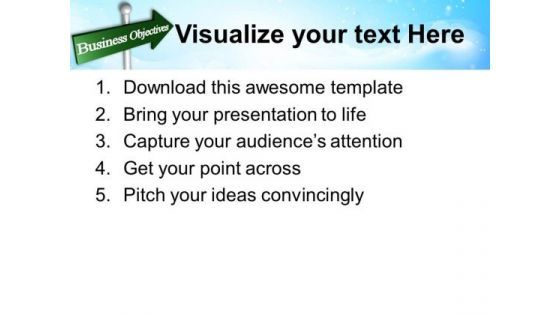 Business Objectives Arrows PowerPoint Templates And PowerPoint Themes 1012