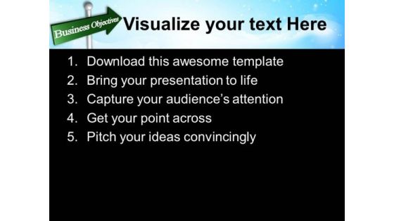 Business Objectives Arrows PowerPoint Templates And PowerPoint Themes 1012