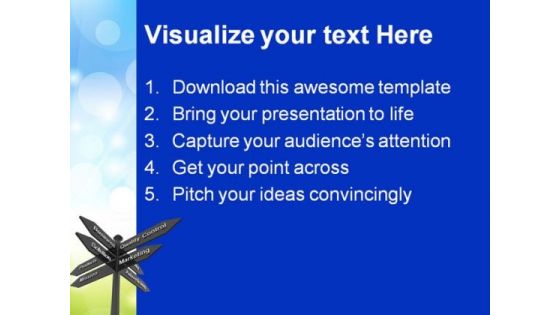 Business Objectives Directions Marketing PowerPoint Themes And PowerPoint Slides 0411