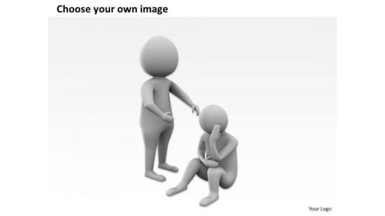 Business Organizational Chart Examples 3d Man With Sad PowerPoint Templates
