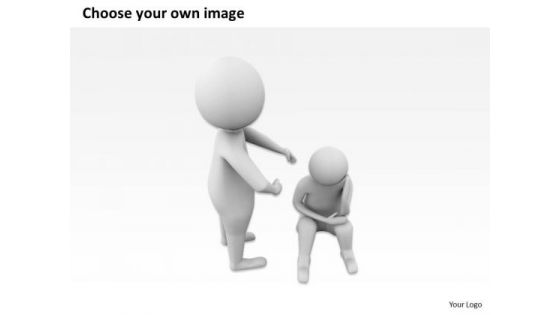 Business Organizational Chart Examples 3d Man With Sad PowerPoint Templates