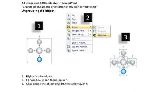Business Organizational Chart Examples 4 Stages Hub And Spoke Model Ppt PowerPoint Templates