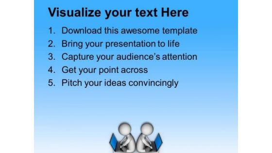 Business Partners Working On Internet PowerPoint Templates Ppt Backgrounds For Slides 0813