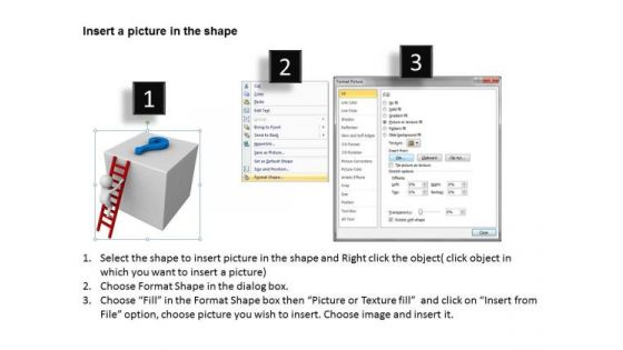 Business People 3d Man Climbing On Ladder Question Mark PowerPoint Templates