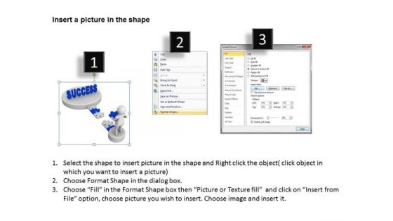 Business People 3d Man On Success Stand PowerPoint Slides