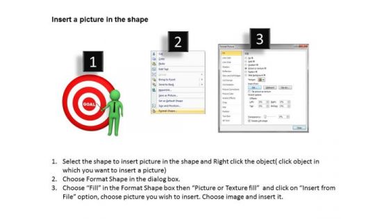 Business People 3d Man With Dart And Goal PowerPoint Slides