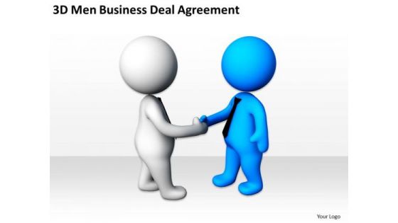 Business People 3d Men Deal Agreement PowerPoint Templates Ppt Backgrounds For Slides