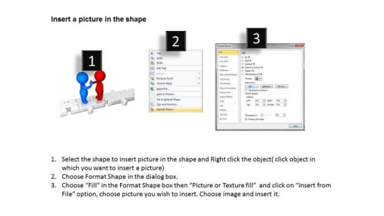 Business People 3d Men Give Five Celebration PowerPoint Slides