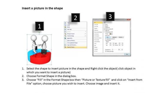 Business People 3d Men On Pie Chart Dealing PowerPoint Templates Ppt Backgrounds For Slides