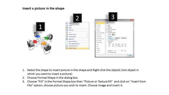 Business People 3d Men Puzzle Meeting PowerPoint Slides
