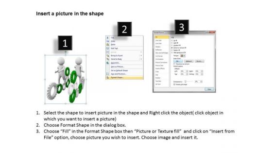 Business People 3d Men Running On Gears PowerPoint Slides