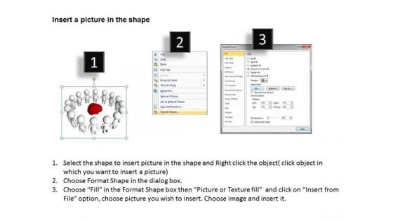 Business People 3d Men With Red Brain PowerPoint Templates Ppt Backgrounds For Slides