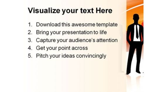 Business People Abstract PowerPoint Template 1110
