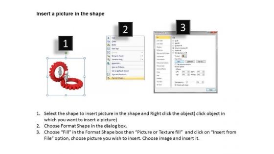 Business People Clip Art 3d Man With Red Gears PowerPoint Templates Ppt Backgrounds For Slides
