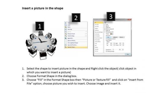 Business People Clip Art 3d Men Clock Discussion PowerPoint Templates Ppt Backgrounds For Slides