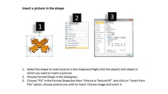 Business People Clip Art 3d Men Forming Puzzle Solution PowerPoint Slides