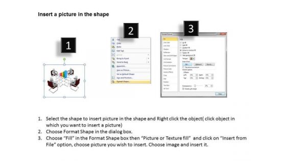 Business People Clip Art 3d Men With Colorful Graph PowerPoint Slides