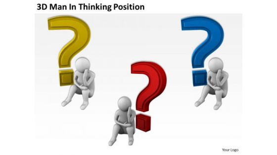 Business People Clip Art Man Thinking Position PowerPoint Templates Ppt Backgrounds For Slides