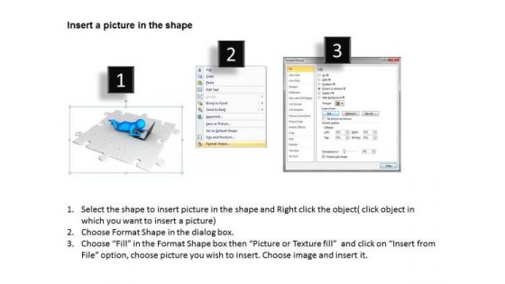 Business People Clip Art On Puzzles With Laptop PowerPoint Templates Ppt Backgrounds For Slides