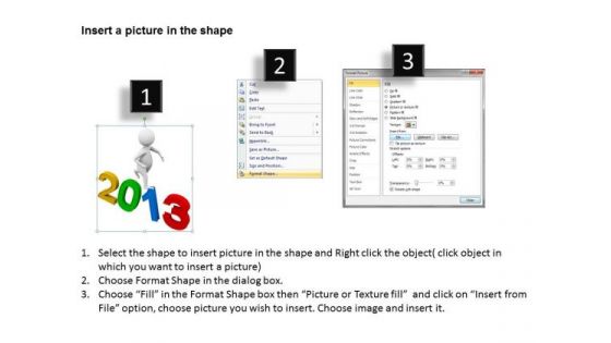 Business People Clipart 3d Man With 2013 Running PowerPoint Templates