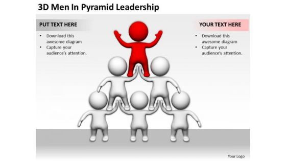 Business People Clipart 3d Men Pyramid Leadership PowerPoint Templates