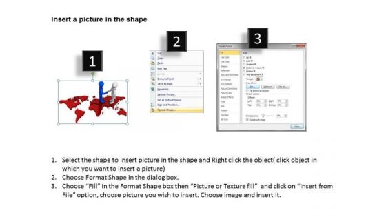 Business People Clipart 3d Men Two Businesmen Standing On World Map Finance PowerPoint Slides