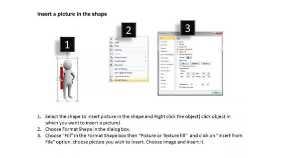 Business People Clipart Pencil To Draw Flow Chart With Man PowerPoint Templates