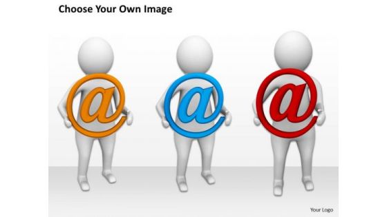 Business People Create An Email Account Technology Theme PowerPoint Slides