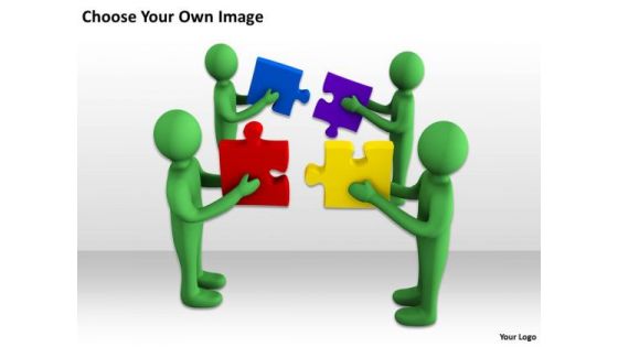 Business People Effort To Find Solution Puzzle PowerPoint Templates Ppt Backgrounds Slides