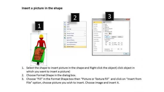 Business People Images 3d Mab Human Character With Bricks Whee Barrow PowerPoint Slides