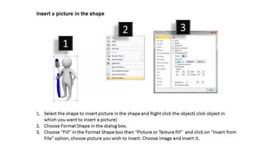 Business People Images 3d Man Holding Tooth Brush PowerPoint Slides