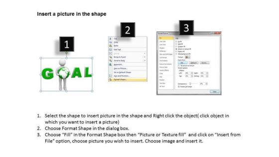 Business People Images 3d Man Human Character With Text Goal Shape Success PowerPoint Slides