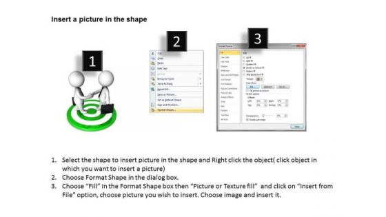 Business People Images 3d Men On Target Handshake PowerPoint Slides