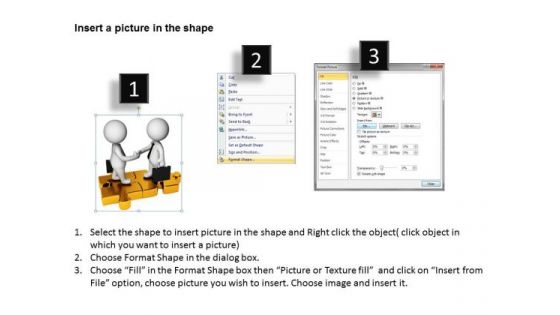 Business People Images Men Dealing On Golden Puzzle PowerPoint Templates Ppt Backgrounds For Slides