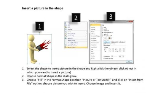 Business People Images With Red Paint Splashing Throwing Puppet PowerPoint Slides