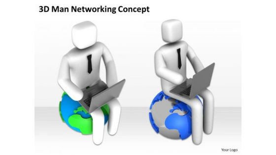 Business People Pictures 3d Man Networking Concept PowerPoint Templates