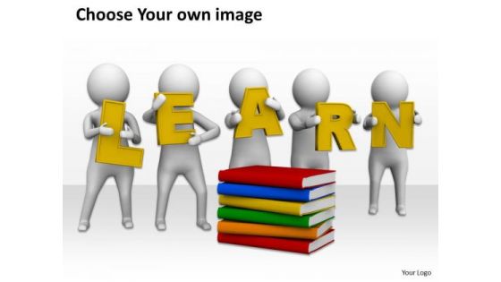 Business People Pictures 3d Men With Learn PowerPoint Templates