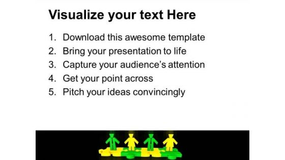 Business People Standing In Puzzle Teamwork PowerPoint Templates And PowerPoint Themes 0812