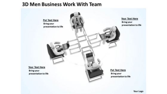 Business People Vector Templates Work With Team PowerPoint Ppt Backgrounds For Slides