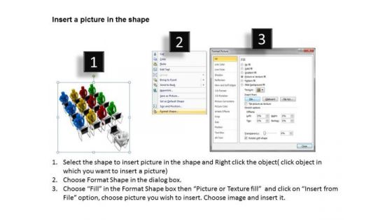 Business People Walking 3d Man Gaining Education PowerPoint Slides