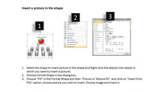 Business People Walking 3d Men Pie Chart Presentation PowerPoint Templates