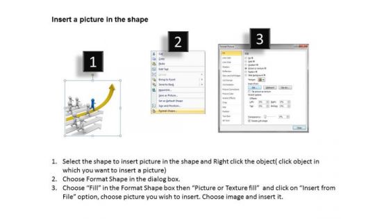 Business People Walking 3d Men Running On Arrow Achieving Target PowerPoint Slides
