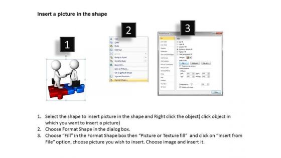 Business People Walking Handshake On Puzzle Pieces PowerPoint Templates Ppt Backgrounds For Slides
