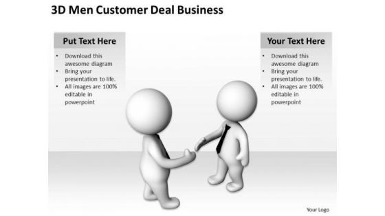 Business People Walking Men Customer Deal PowerPoint Templates Download Slides