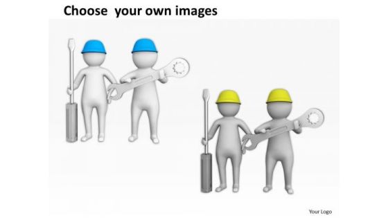 Business People Walking PowerPoint Presentation Issues With Screw Driver Templates