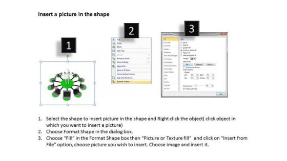 Business Persons 3d Man With Networking Leadership PowerPoint Slides