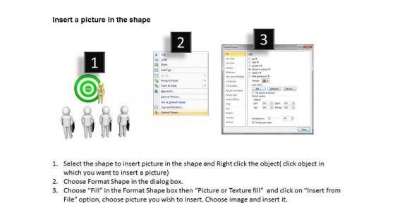 Business Persons 3d Men Dart With Discussing Goal Team Mates PowerPoint Templates
